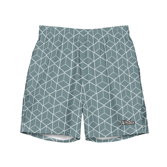 Men's Geometric Recycled Swim Trunks